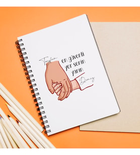Baba Çocuk ( En Güvenli Yer Senin Yanın ) Tasarımlı Defter Kişiye Özel
