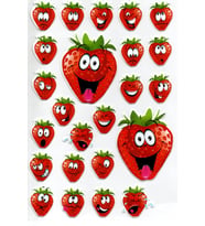 Sticker Kabartmalı A4 boyutunda Stiker Defter, planlayıcı etiket, -(Lim061) - Çilek