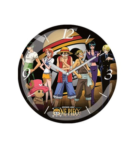 One Piece Sessiz Akar Bombeli Gerçek Cam Duvar Saati
