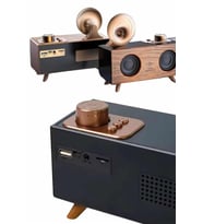 Northcity Vintage Nostalji Bluetooth Radyo Gramofon Ahşap Hoparlör - Retro Tasarım ve 5 Farklı Bağlantı Seçeneği