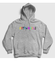 Presmono Unisex Gri Astroworld Travis Scott Kapüşonlu Sweatshirt 45201tt (Gri)