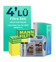 MANN Citroen Jumpy 1.5 Dizel Filtre Bakım Seti Liqui Moly Motor Yağlı (2017-2024) 4 Lü