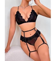 Kadın Siyah Fantezi Jartiyer 2148 — BEDEN / RENK: L/XL / SİYAH