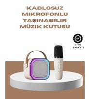 Bluetooth Karaoke Mikrofon ve Hoparlör Seti Taşınabilir