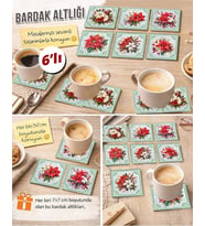 Çiçekler 7x7 – 6’lı Set Dekoratif Kare Tasarım