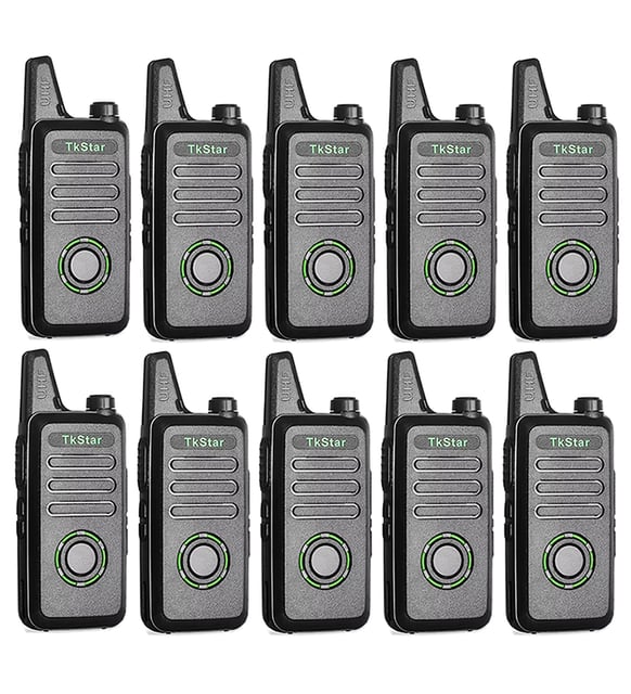 10 Adet Baofeng Telsiz Tkstar Redline Wln C1 Plus Baofeng Type-C Şarjlı Pmr 446 Türkçe Konuşan Lcd Göstergeli El Telsizi