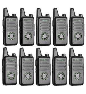 10 Adet Baofeng Telsiz Tkstar Redline Wln C1 Plus Baofeng Type-C Şarjlı Pmr 446 Türkçe Konuşan Lcd Göstergeli El Telsizi