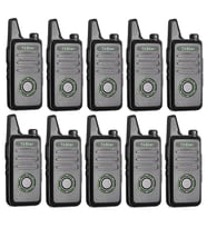 10 Adet Baofeng Telsiz Tkstar Redline Wln C1 Plus Baofeng Type-C Şarjlı Pmr 446 Türkçe Konuşan Lcd Göstergeli El Telsizi