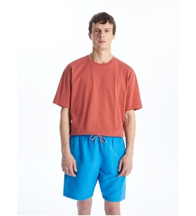 LCWAIKIKI Classic Mavi Kısa Boy Basic Erkek Deniz Şortu