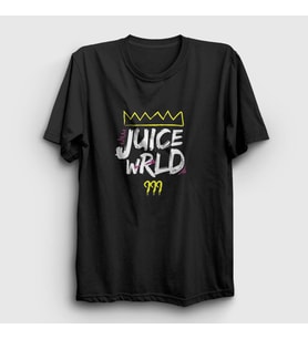 Presmono Unisex Siyah Crown Juice Wrld T-Shirt 302487tt