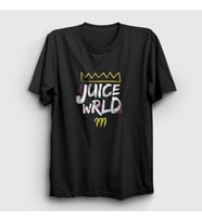 Presmono Unisex Siyah Crown Juice Wrld T-Shirt 302487tt