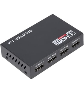 PARCBENY PM-12081 4 PORT HDMI SPLİTTER DAĞITICI 1.4V 1080P 4KX2K HDMI görüntü ve ses kaynağını aynı anda 4 farklı ekrana aktarır için tasarlandı pratik yüksek performans bir görüntü dağıtım cihazıdır.