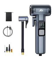 Ally ST-5530 Dijital  Şarjlı Araç Lastik Hava Şişirme Pompası Power bank Penere kırıcı (Siyah)