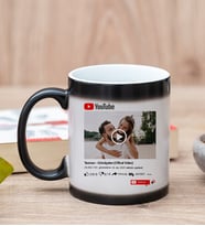 Kişiye Özel Youtube Tasarım Fotoğraflı Sihirli Kupa Bardak