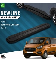 S-Dizayn Ford Tourneo Custom Kısa Şase NewLine Siyah Yan Basamak 203 Cm 2012-2023 A+ Kalite
