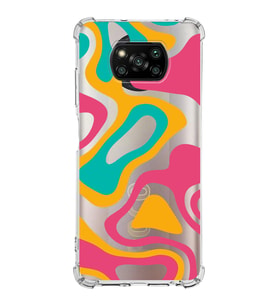 Xiaomi Poco X3 Köşe Korumalı Antişok Kapak Renkli Desen Tasarımlı Şeffaf Silikon Kılıf