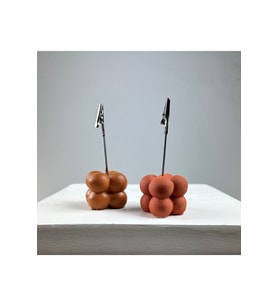 Bubble Not Tutucu 2'li Set ( Terracota - Meşe )