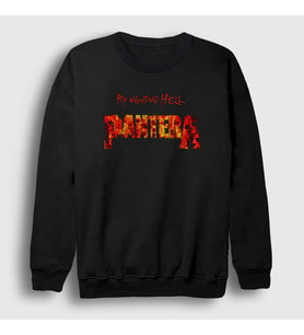 Presmono Unisex Siyah Hell Pantera Sweatshirt 169188tt