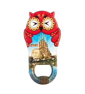 İspanya Temalı Baykuş Magnet Kapak Açacak (Karışık)