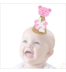 1/2 Yarım Yaş Kraft Külah Şapka - Pembe