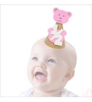 1/2 Yarım Yaş Kraft Külah Şapka - Pembe
