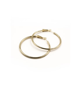 Zarif 4cm Gold Xuping Halka Küpe  Anti Alerjik ve Parlak Tasarım