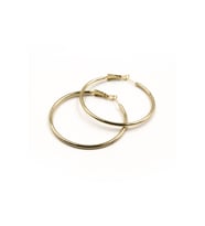 Zarif 4cm Gold Xuping Halka Küpe  Anti Alerjik ve Parlak Tasarım