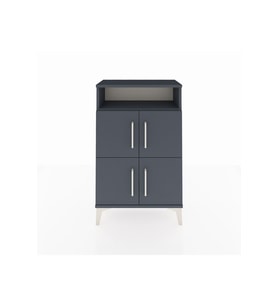 Arges Komodin Tek Raflı 4 Kapaklı 60x30x96 Antrasit-Antrasit