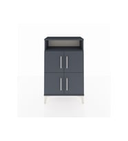 Arges Komodin Tek Raflı 4 Kapaklı 60x30x96 Antrasit-Antrasit