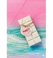 Çikolata Buhurdanlık Mum - Mumelia Candles Doğal Soya, El Yapımı, Dekoratif - Beyaz