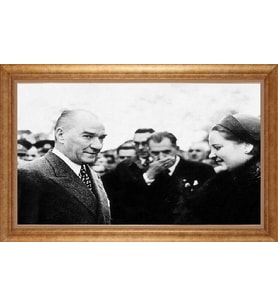 ALTIN ÇERÇEVELİ PASPARTULU TABLO CR1458