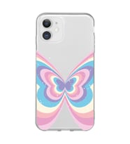Iphone 11 Uyumlu Renkli Kelebek Tasarımlı Şeffaf Telefon Kılıfı