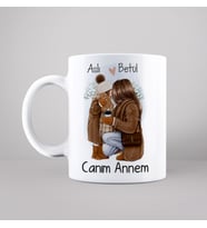 Canım Annem Anne & Kız Tasarımlı Kupa Kişiye Özel