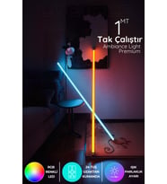 Şerit LED Rgb Led Strip Tube Light Abajur Uzaktan Kumandalı Işık Lamba Ampül aydınlatma Renkli ATUBE3
