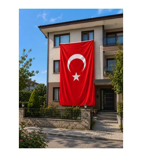 Türk Bayrağı 300×450 cm – 140gr Alpaka Kumaş - Bina Tipi