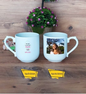 Doğum Günü Hediyesi Kupa Bardak Oval Fotoğraflı Yılın En Güzel Günü