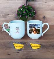 Doğum Günü Hediyesi Kupa Bardak Oval Fotoğraflı Yılın En Güzel Günü