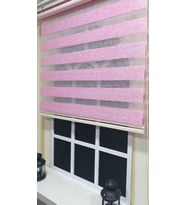 Lux Bambu Stor Zebra Perde Fuşya Pembe Etek Dilimli  STB 400 V16
