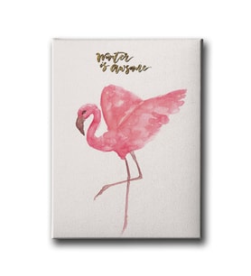 Flamingo Watercolor Canvas Tablo MİND355