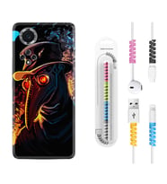 Huawei Nova Y70 Y90 Nova 9 SE  Kılıf Kablo Koruma Spiral Silikon Karga 1616