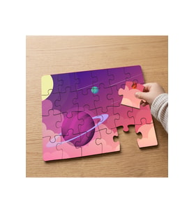 Gezegenler - Güneş - Galaksi Tasarımlı 24 Parça Ahşap Çocuk Puzzle MPK0024