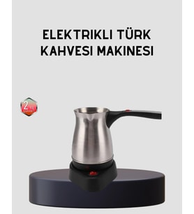Elektrikli Türk Kahvesi Cezvesi 800w Kablosuz Döner Tabanlı