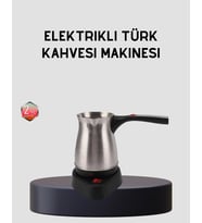 Elektrikli Türk Kahvesi Cezvesi 800w Kablosuz Döner Tabanlı