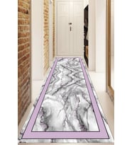 Dijital Baskılı Kaymaz Taban Yıkanabilir Modern Yolluk Ve Koridor Halısı NDU-SD-426 (Pembe)