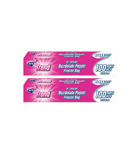 Trend Buzdolabı Poşeti Orta Boy 100’lü 24 x 38 cm İkili Paket