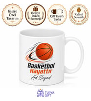 Baskılı Basketbol Hayattır Kupa Bardak Hediye