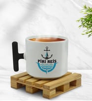 BK Gift Kişiye Özel Tekne Marin ve Denizcilik Tasarımlı Siyah T Kulplu Middle Kupa-7, Arkadaşa Hediye