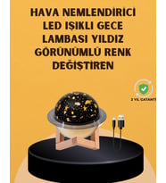 Projektör Işıklı, Aromaterapi Uyumlu Mini Masaüstü Hava Nemlendirici Cihaz