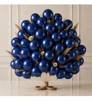 Lacivert Renk Lateks Metalik Balon (30 cm) - 50 Adet