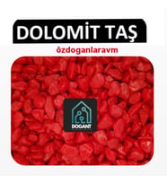 KIRMIZI Dolomit Saksı Akvaryum Süs Bahçe Dekor  Taş  2 Kg